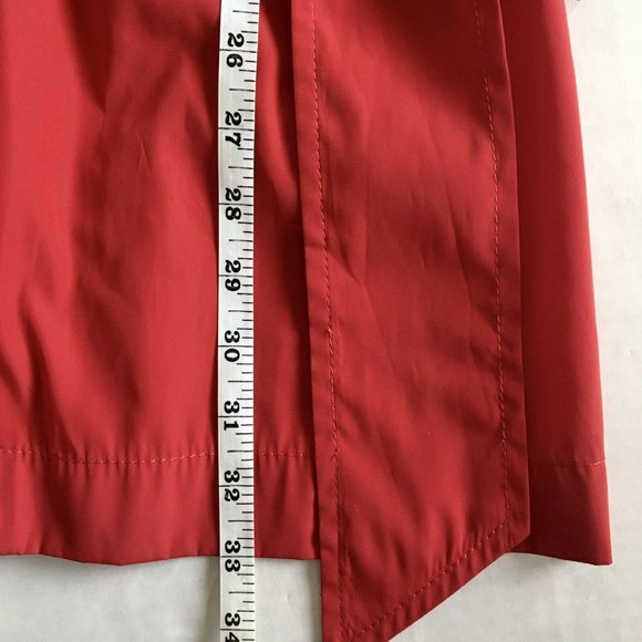 United Colors Of Benetton Women’s Lightweight Red Rain Coat Hood Size 38 XS - Picture 6 of 8